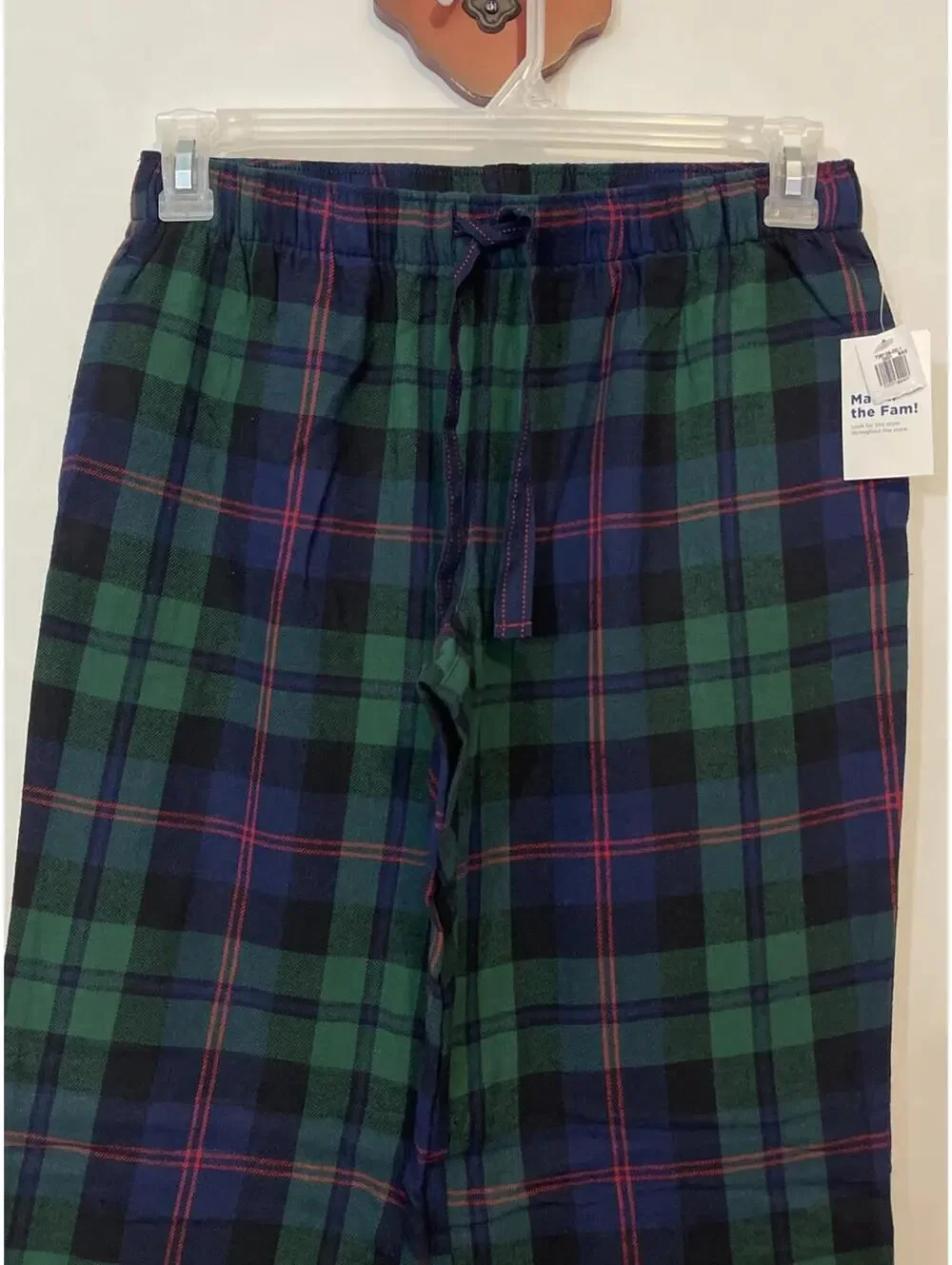 Old Navy Mens Small Green Plaid Elastic-Waist Cotton PJ Lounge Pants NWT! A4691